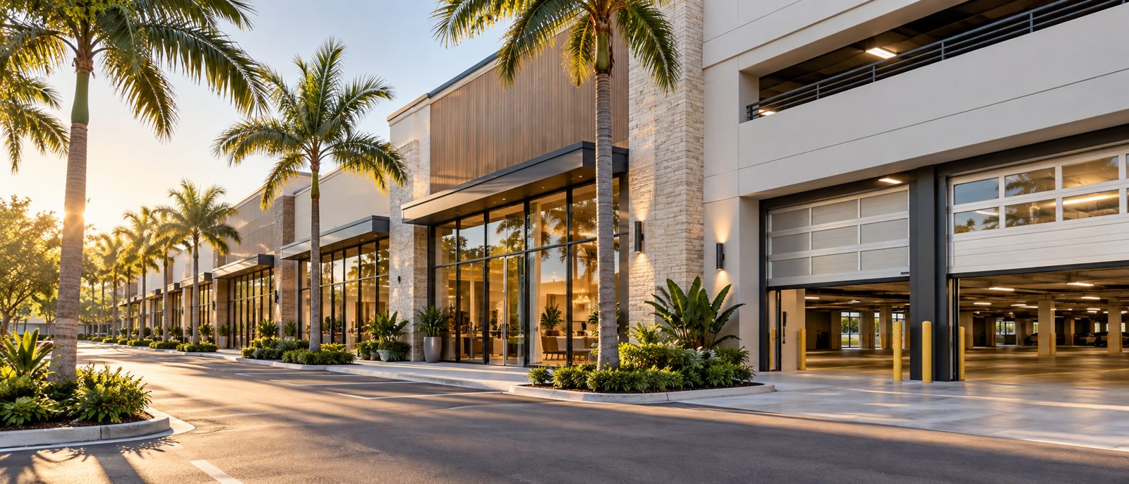Illustrative Florida commercial storefronts and service entrances