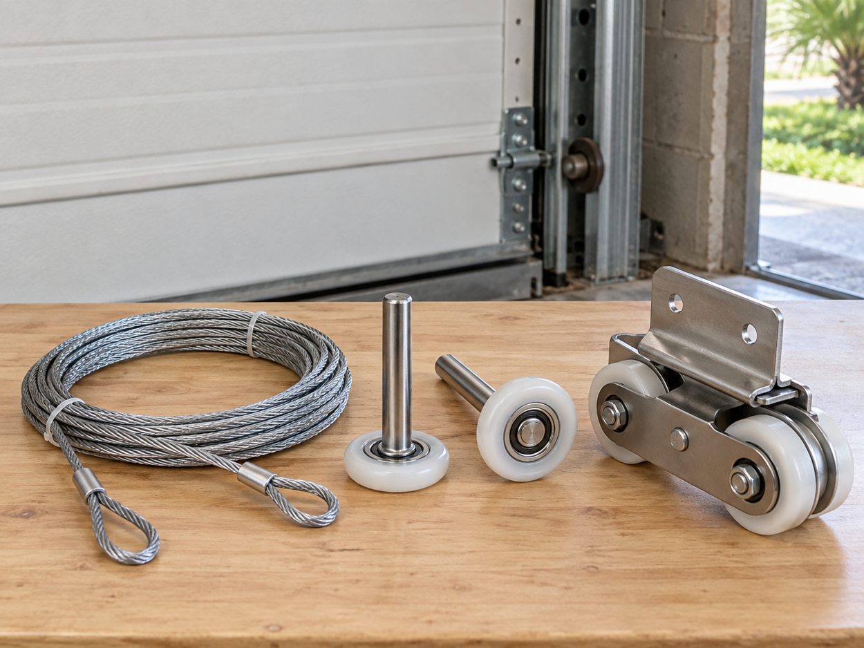 Illustrative door repair hardware and components